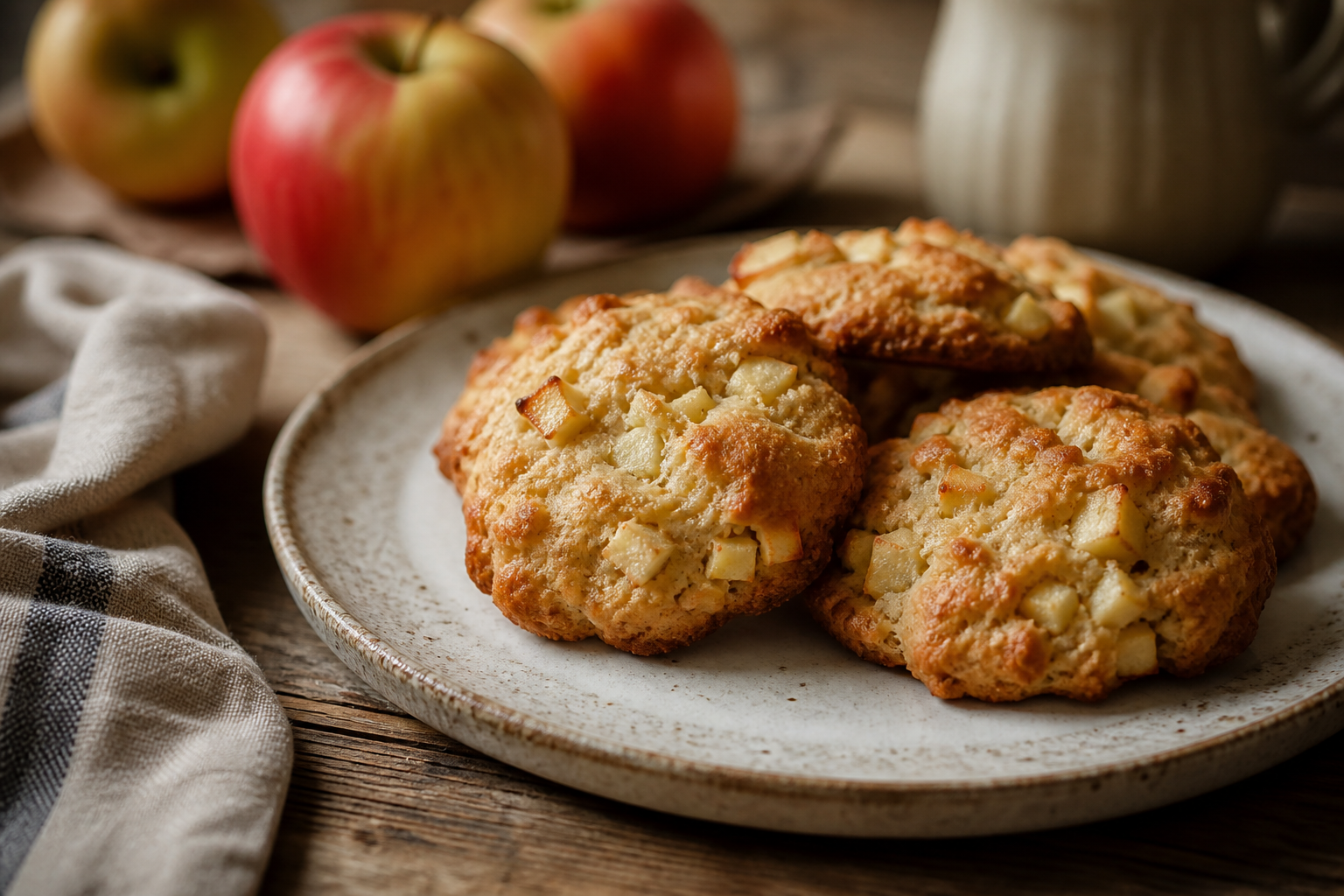 Les biscuits aux pommes moelleux, tendres et parfumés