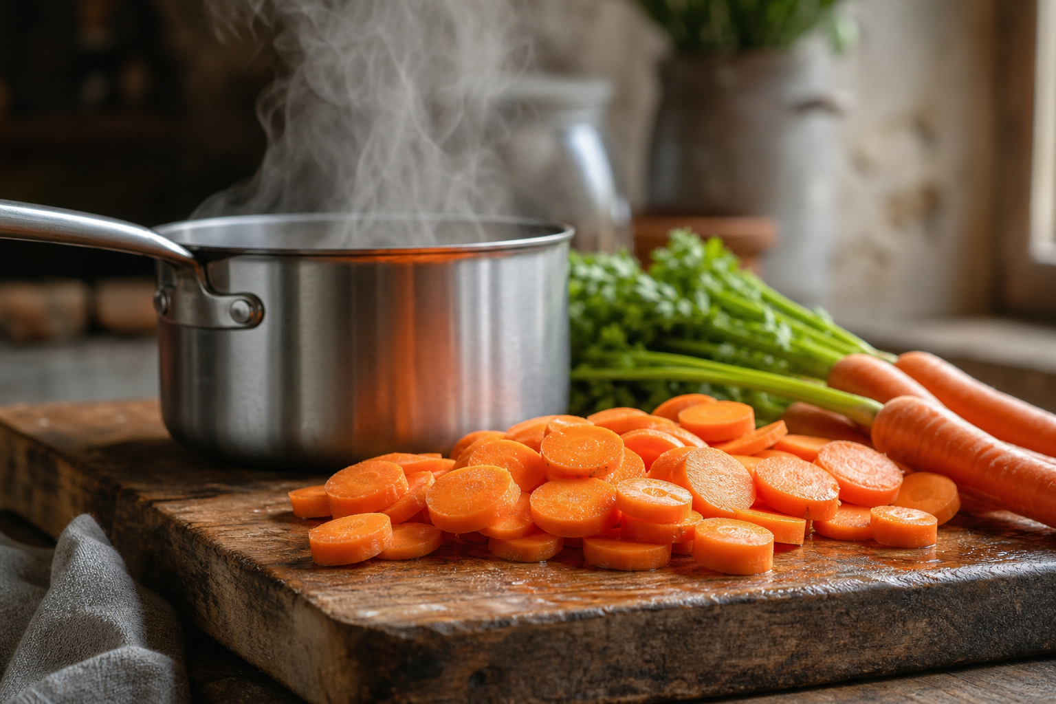 La cuisson des carottes se maîtrise dès la découpe