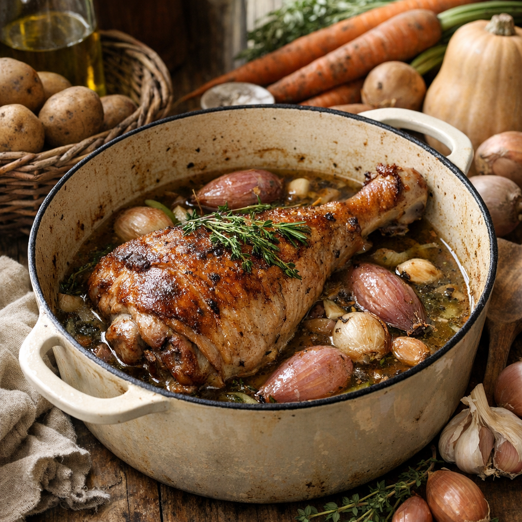 La Cuisse de dinde à la cocotte reste moelleuse si l’on adapte la cuisson