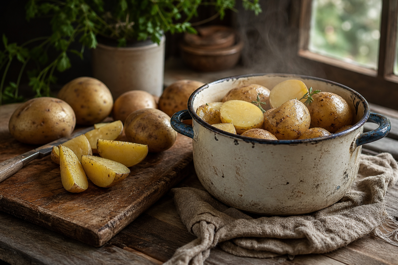La cuisson des pommes de terre à l’eau dépend du format