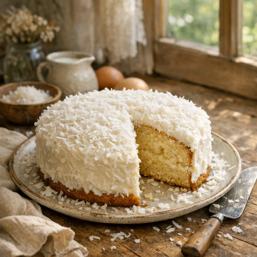 La noix de coco Recette Gâteau : moelleux ou trois couches