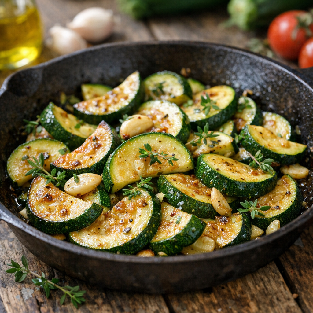 Recette courgette poêle : facile, dorée et jamais détrempée
