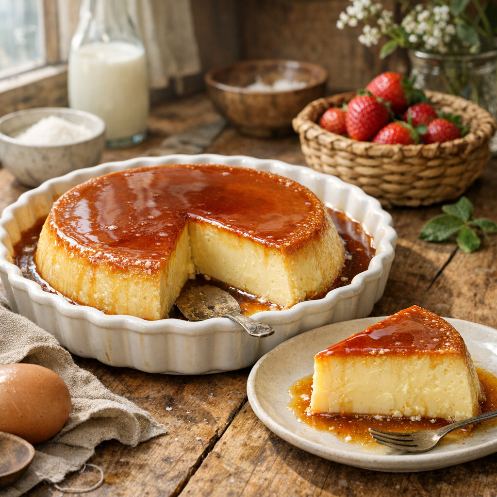 Préparez un Flan aux œufs de grand-mère selon la texture voulue