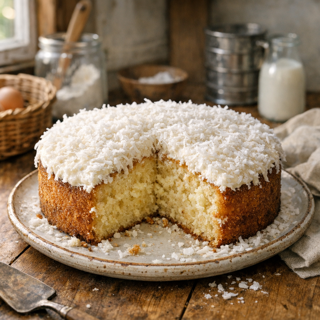 Cette Recette de Gâteau à la noix de coco change selon la texture