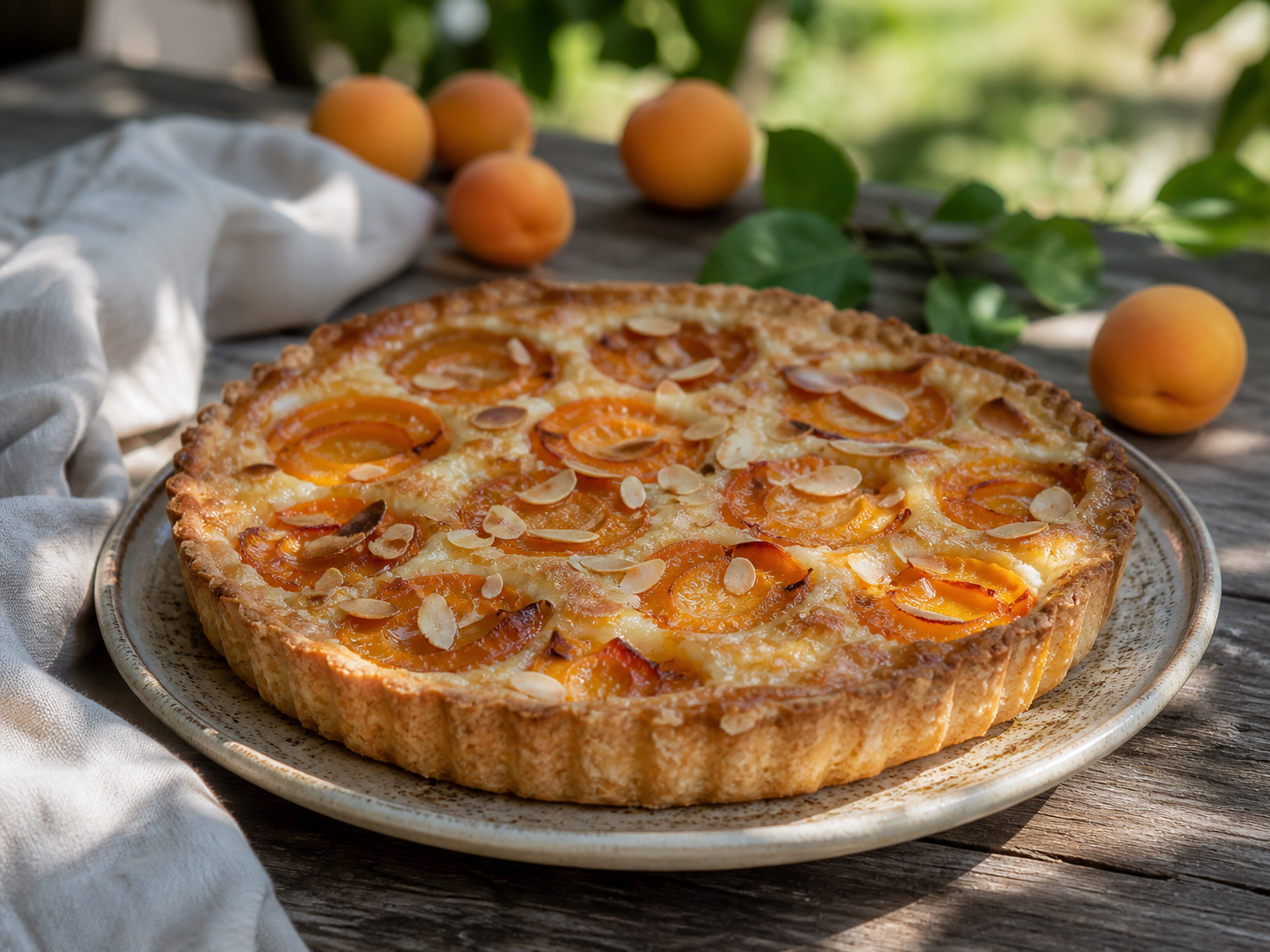 La tarte abricot amande qui reste croustillante et fondante